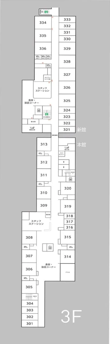 3Fのフロア平面図